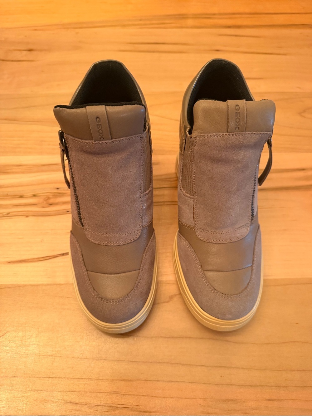 Geox Women's High-Top Slip-On Sneakers in Taupe